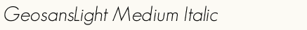 font шрифт GeosansLight-Oblique