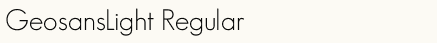font шрифт GeosansLight