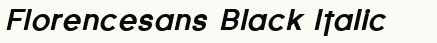 font шрифт Florencesans Black Italic
