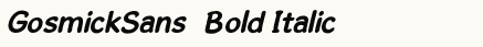 font шрифт GosmickSansBoldOblique