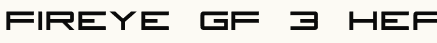 font шрифт Fireye GF 3 Headline Condensed