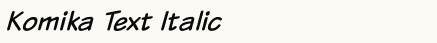 font шрифт Komika Text Italic
