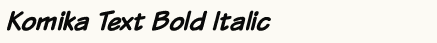 font шрифт Komika Text Bold Italic