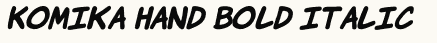 font шрифт Komika Hand Bold Italic