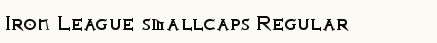 font шрифт Iron League smallcaps