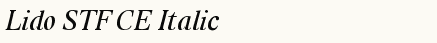 font шрифт Lido STF CE Italic