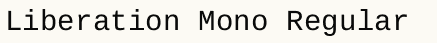 font шрифт Liberation Mono