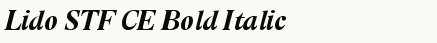 font шрифт Lido STF CE Bold Italic