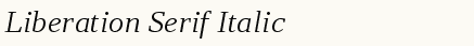 font шрифт Liberation Serif Italic