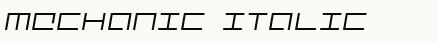 font шрифт Mechanic Italic