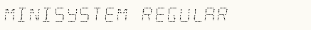 font шрифт Minisystem