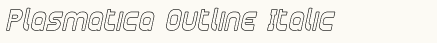 font шрифт Plasmatica Outline Italic
