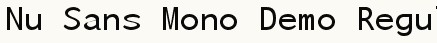 font шрифт Nu Sans Mono Demo