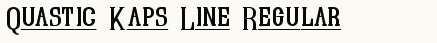 font шрифт Quastic Kaps Line