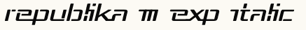 font шрифт Republika III Exp Italic