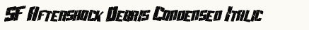 font шрифт SF Aftershock Debris Condensed Italic