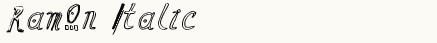 font шрифт Ramon Italic