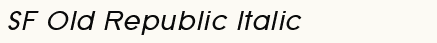 font шрифт SF Old Republic Italic