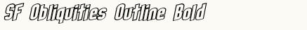font шрифт SF Obliquities Outline Bold