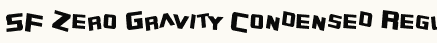 font шрифт SF Zero Gravity Condensed