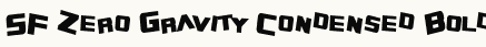 font шрифт SF Zero Gravity Condensed Bold