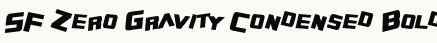 font шрифт SF Zero Gravity Condensed Bold Italic