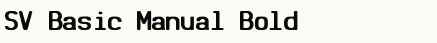 font шрифт SV Basic Manual Bold