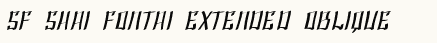 font шрифт SF Shai Fontai Extended Oblique