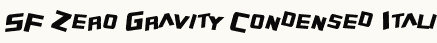 font шрифт SF Zero Gravity Condensed Italic