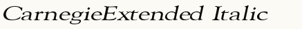 font шрифт CarnegieExtended Italic