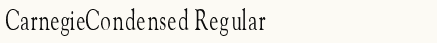 font шрифт CarnegieCondensed