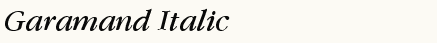 font шрифт Garamand Italic