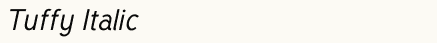 font шрифт Tuffy Italic