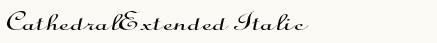 font шрифт CathedralExtended Italic