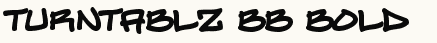 font шрифт Turntablz BB Bold