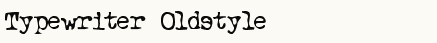 font шрифт Typewriter Oldstyle