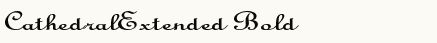 font шрифт CathedralExtended Bold