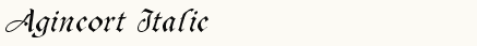 font шрифт Agincort Italic