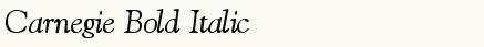 font шрифт Carnegie Bold Italic