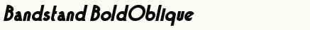 font шрифт Bandstand BoldOblique