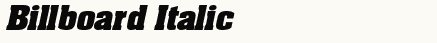 font шрифт Billboard Italic