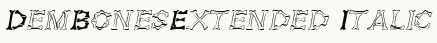 font шрифт DemBonesExtended Italic