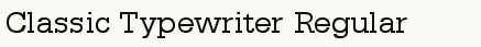 font шрифт Classic Typewriter