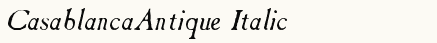 font шрифт CasablancaAntique Italic