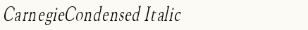 font шрифт CarnegieCondensed Italic