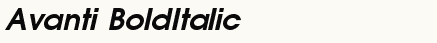 font шрифт Avanti BoldItalic