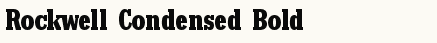 font шрифт Rockwell Condensed Bold