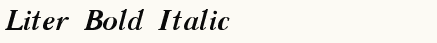 font шрифт Liter Bold Italic