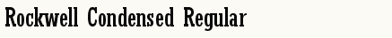 font шрифт Rockwell Condensed
