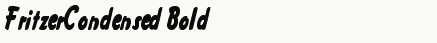 font шрифт FritzerCondensed Bold